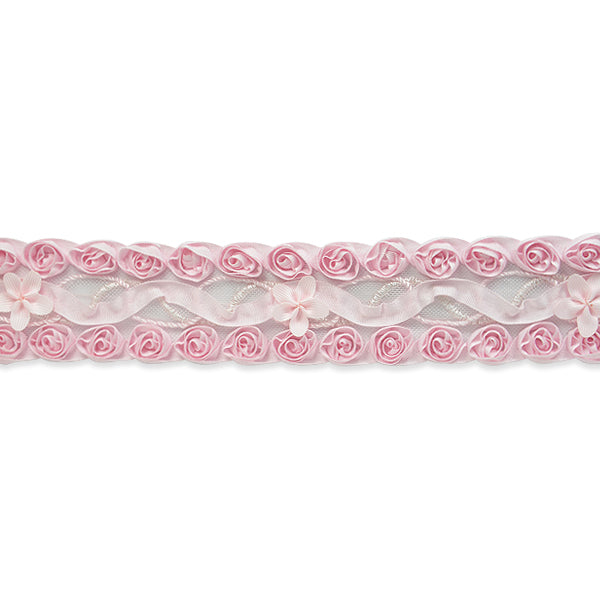 Ribbon Rosette Rosebud Trim (Sold by the Yard)