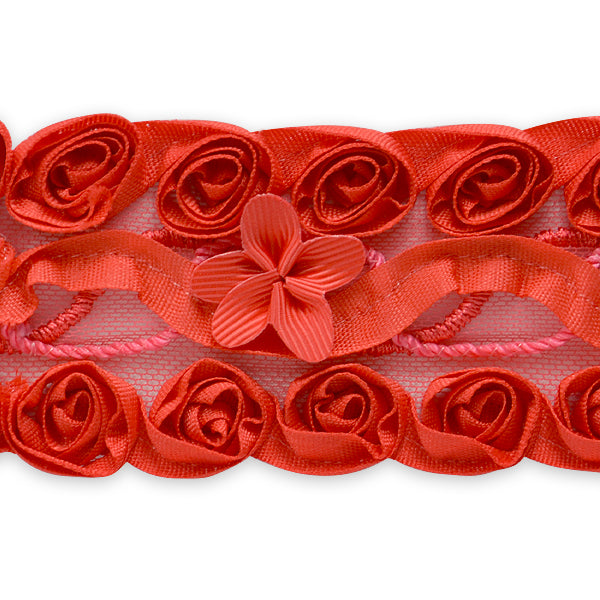 5 yards of Ribbon Rosette Rosebud Trim