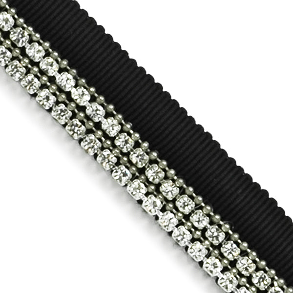 Rhinestone Lip Cord Trim    (Sold by the Yard)