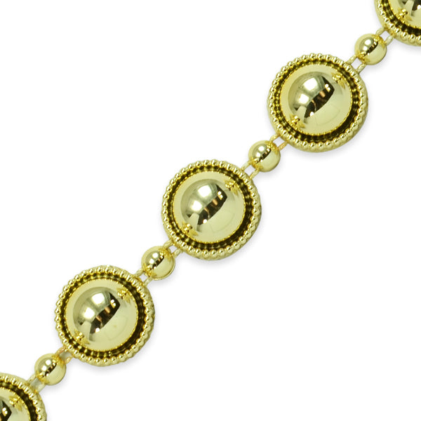 Sage Flat-Back Gold Pearl Trim 3/4"       (Sold by the Yard)