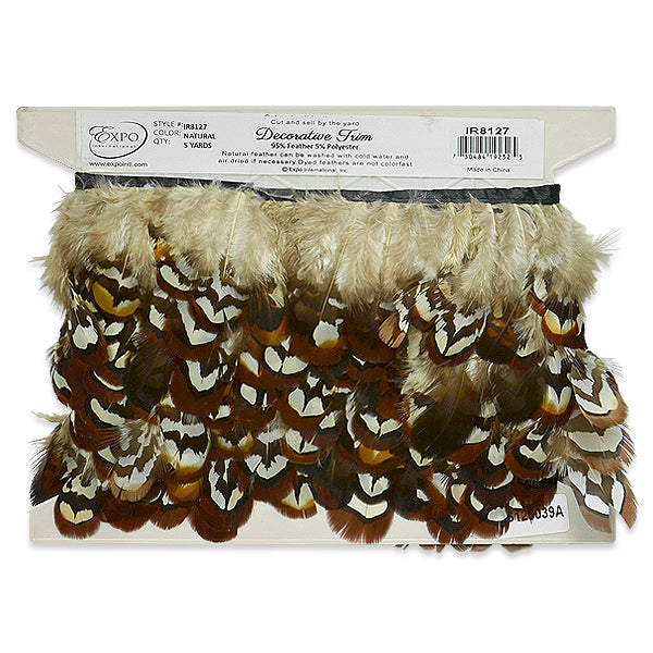 Kimberly Log Cabin Plush Feather Fringe Trim  (Sold by the Yard)