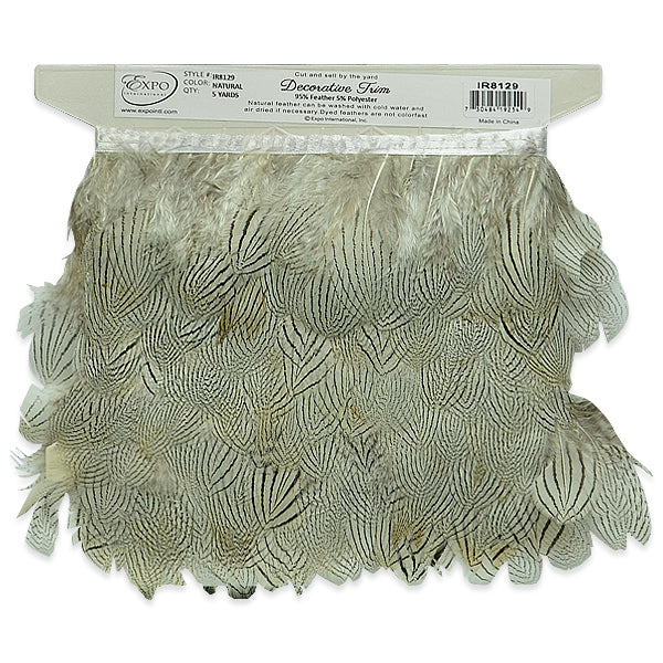 Sandra Plush Feather Fringe Trim  (Sold by the Yard)