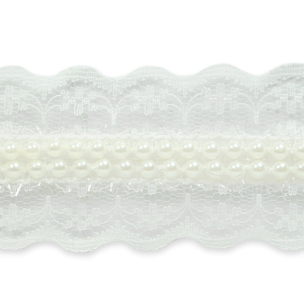 Mischa Elegant Victorian Pearl Lace Trim 1 1/2" (Sold by the Yard)