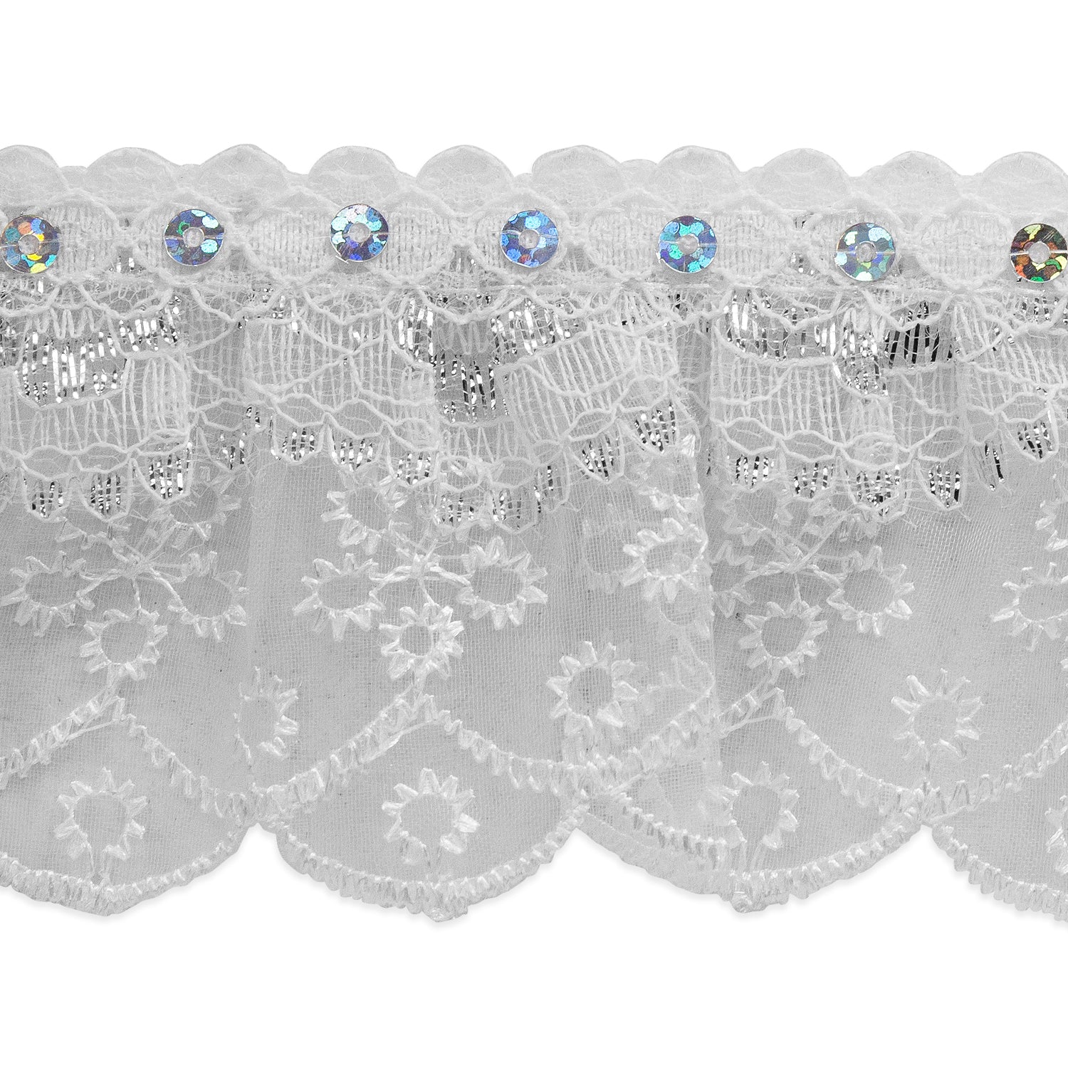 Belen Sequin Lace Trim (Sold by the Yard)