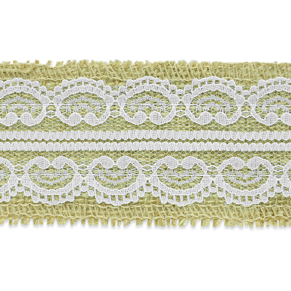 5 Yards of Darla Jute Lace Trim  - Natural