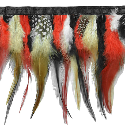 Polka Dot Feather Fringe Trim (Sold by the Yard)