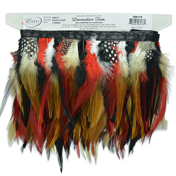 Polka Dot Feather Fringe Trim (Sold by the Yard)