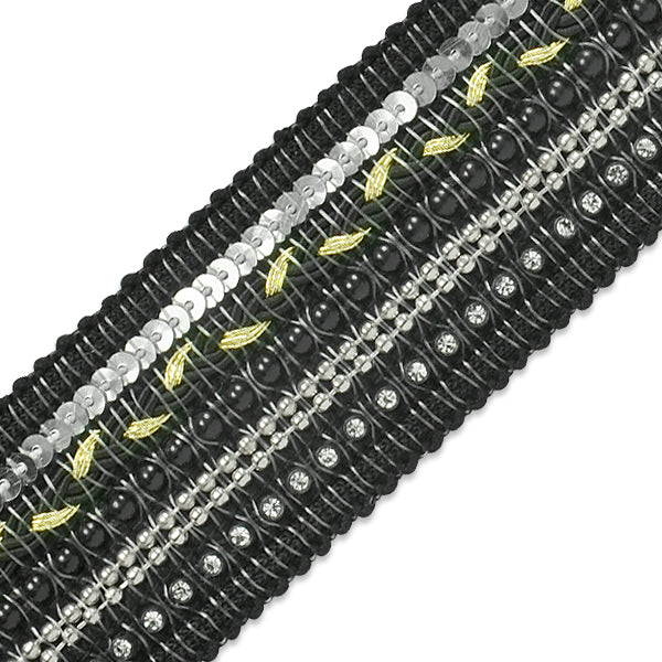 5 Yards of Tuva Woven Beaded Trim