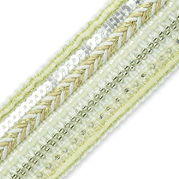 5 Yards of Tuva Woven Beaded Trim