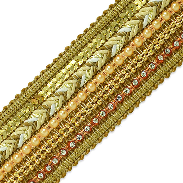 5 Yards of Tuva Woven Beaded Trim