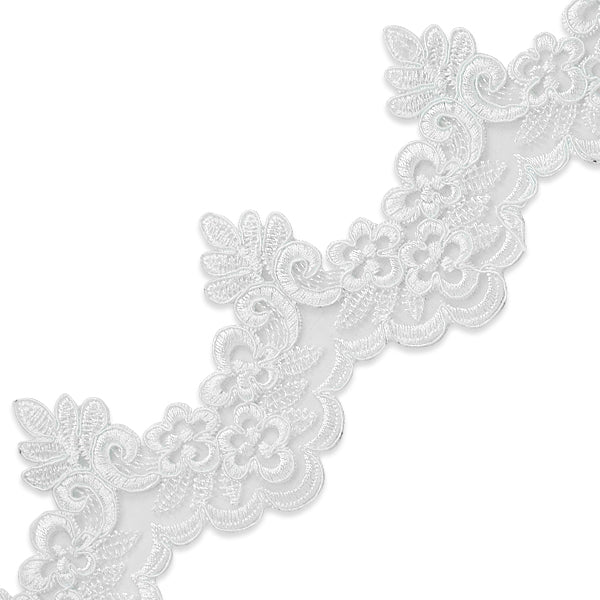 5 Yards of Nicoleta Embroidered Lace Trim