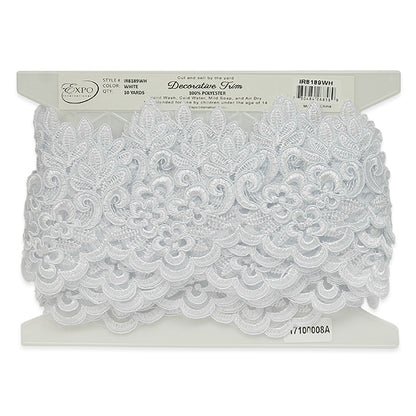 Nicoleta Embroidered Lace Trim  (Sold by the Yard)