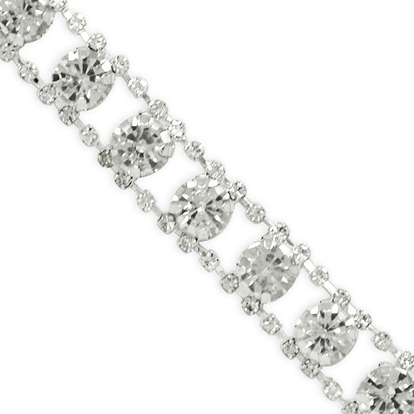 5 Yards of Irina 1/2" Rhinestone Chain Trim  - Crystal