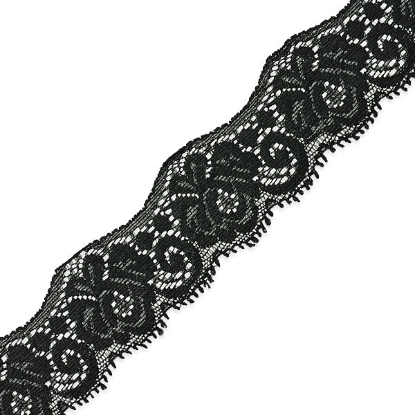 5 Yards of Samantha 1 1/2"  Stretch Raschel Lace Trim