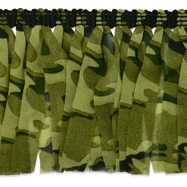 5 Yards of Kirk 4" Camouflage Fatigue Fringe Trim