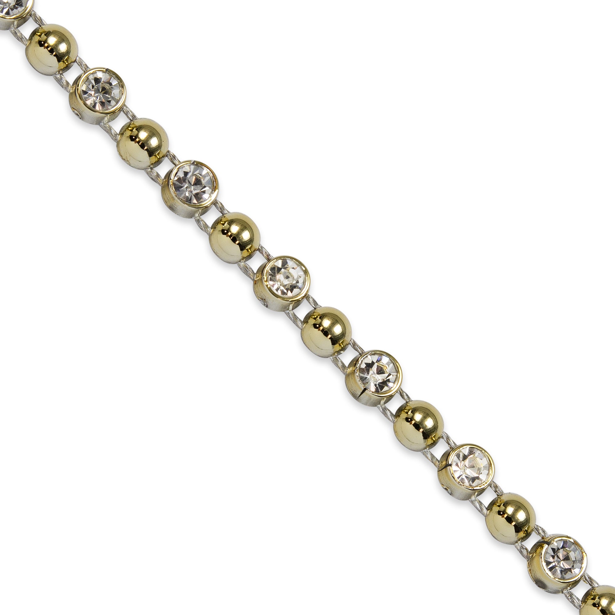 Carrie 1/8" Rhinestone and Flatback Trim (Sold by the Yard)