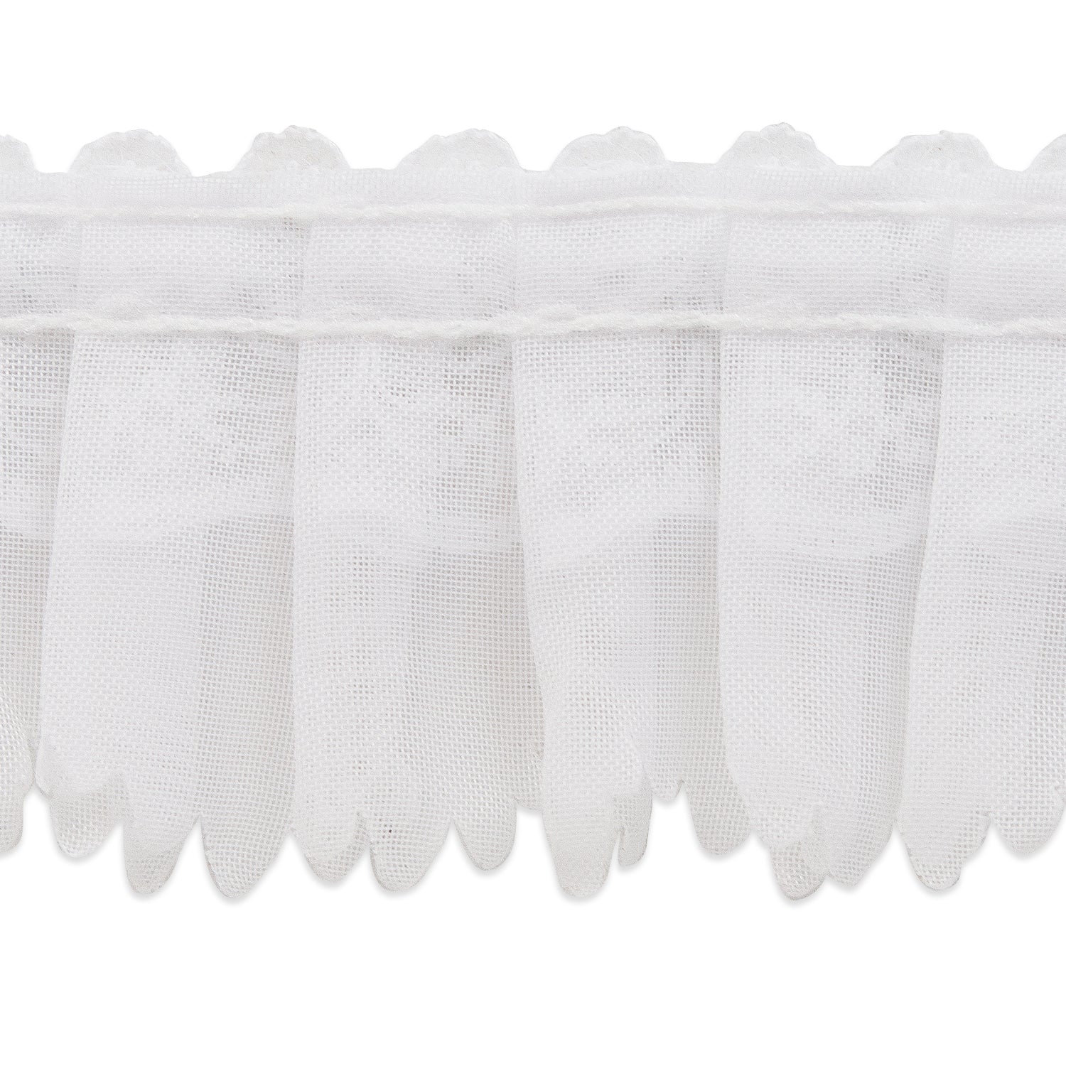 Elijah 1 3/4" Sequin Ruffle Lace Trim   (Sold by the Yard)