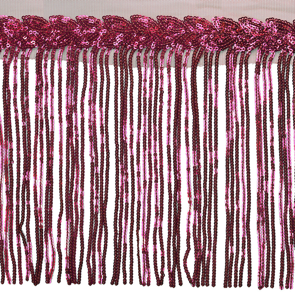 5 Yards of Blame Sequined Leaf Vine Fringe