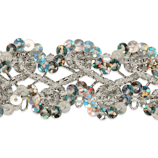 Sharon Scallop  Edge Sequin Braid Trim (Sold by the Yard)