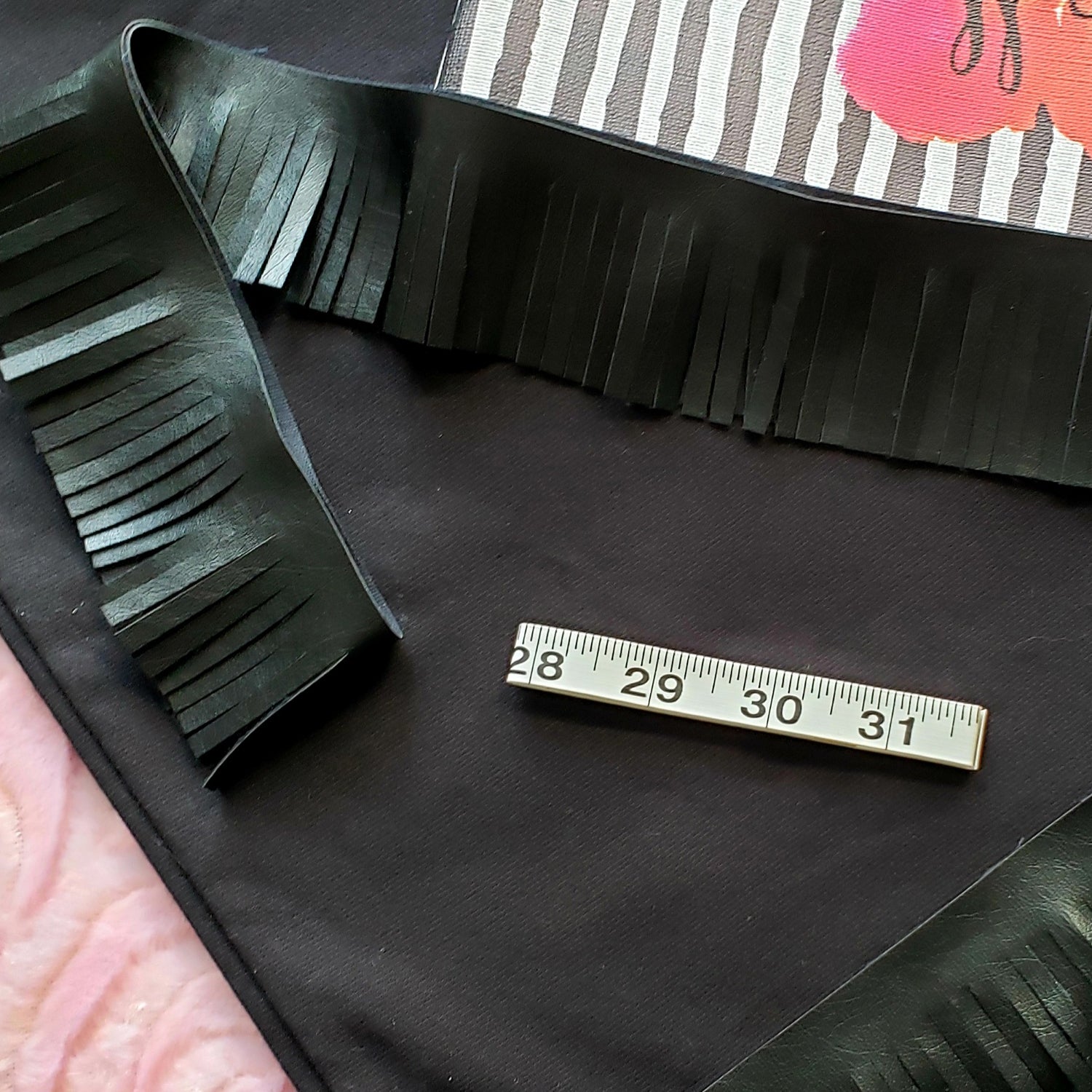 5 Yards of 2" Premium Vegan Leather Fringe Trim