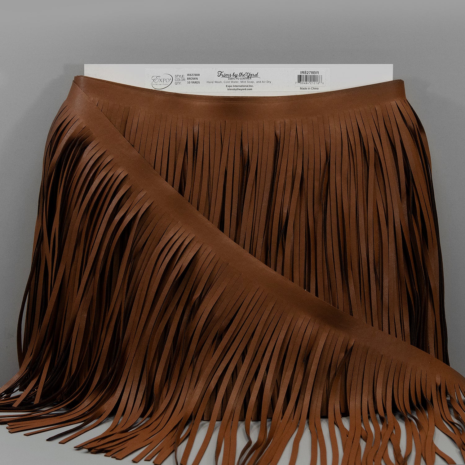 5 Yards of 12" Premium Vegan Leather Fringe Trim