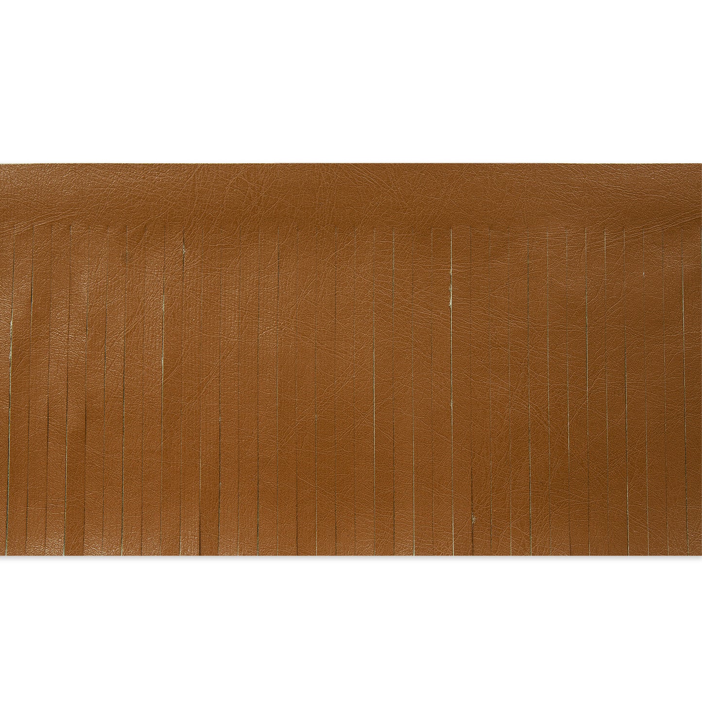 4" Glossy Finish Vegan Leather Fringe Trim (Sold by the Yard)