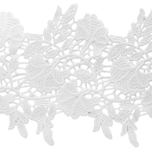 Marsilia Embroidered Designer Venice Lace Trim (Sold by the Yard)