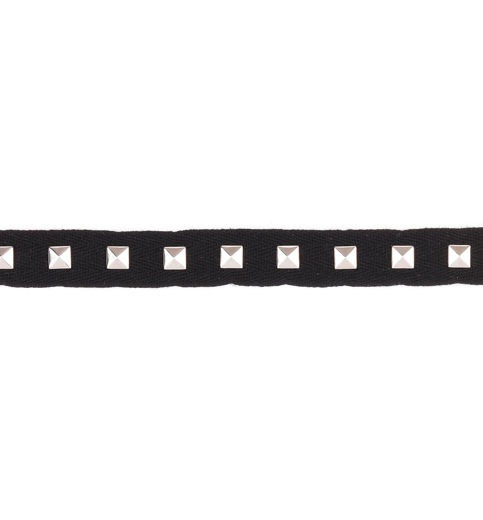 Arabella 3/4" Wide Silver Square Studded Tape Trim (Sold by the Yard)