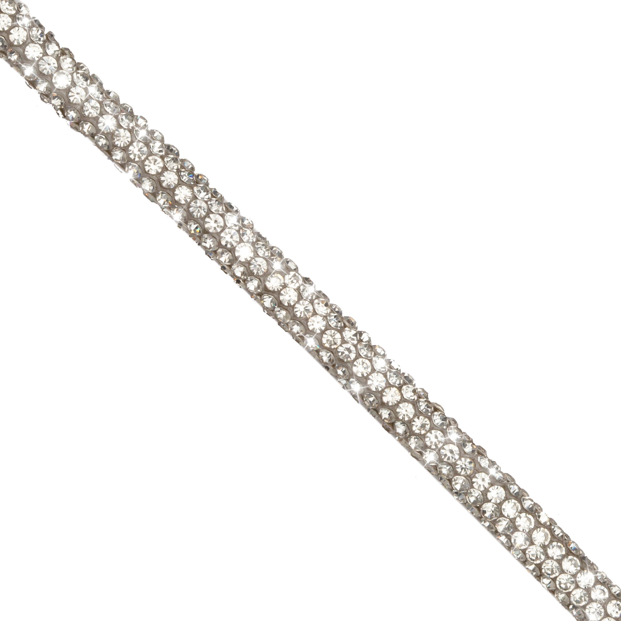 1/4" Moira, 8-Row Rhinestone Studded Rope, Flexible Trim (Sold by the Yard)