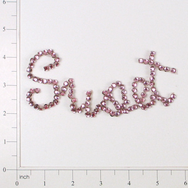 Sweet Jewel Rhinestone Applique/Patch  - Pink