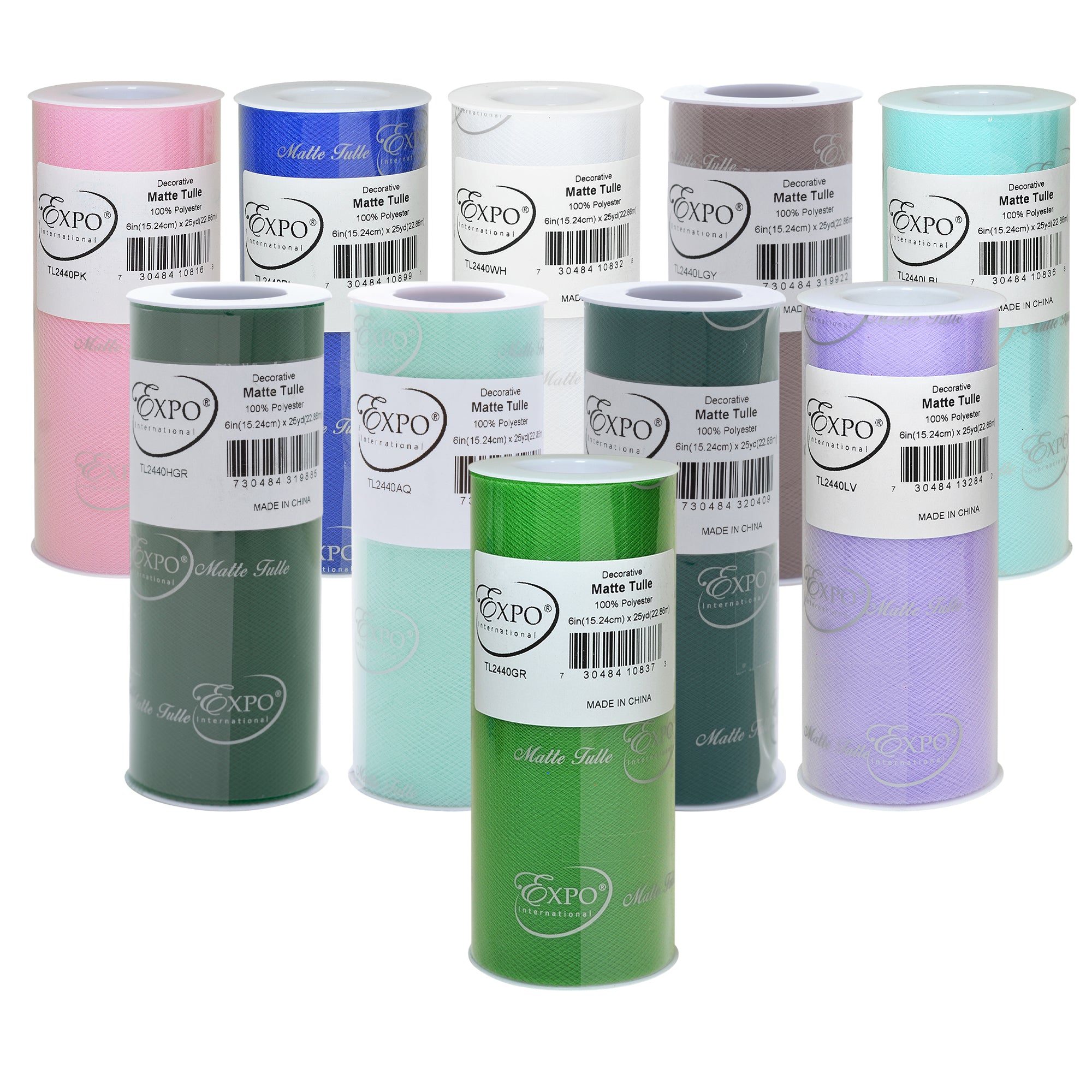 Ocean Breeze Cool Tones Collection — Decorative Matte Tulle | 10 Spools | 6