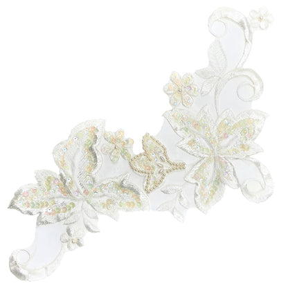 Vintage Lilly Bridal Applique/Patch Pack of 2  - Ivory