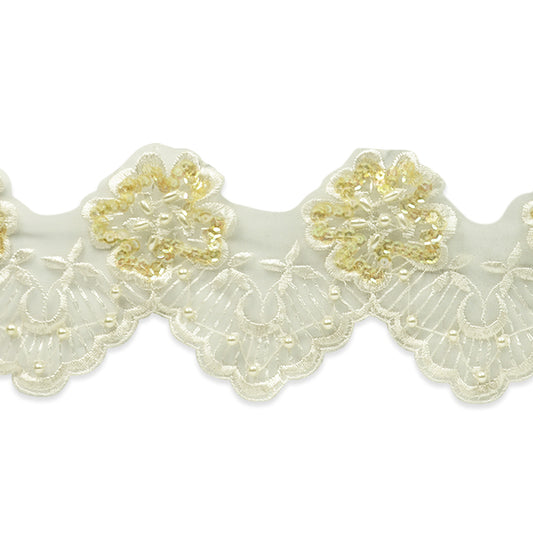 3 1/2" Vintage Rose Lace Trim (Sold by the Yard)