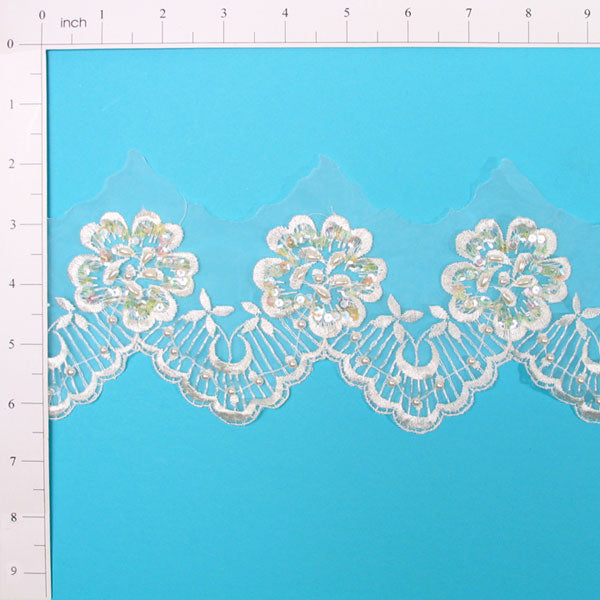 3 1/2" Vintage Rose Lace Trim  (Sold by the Yard)