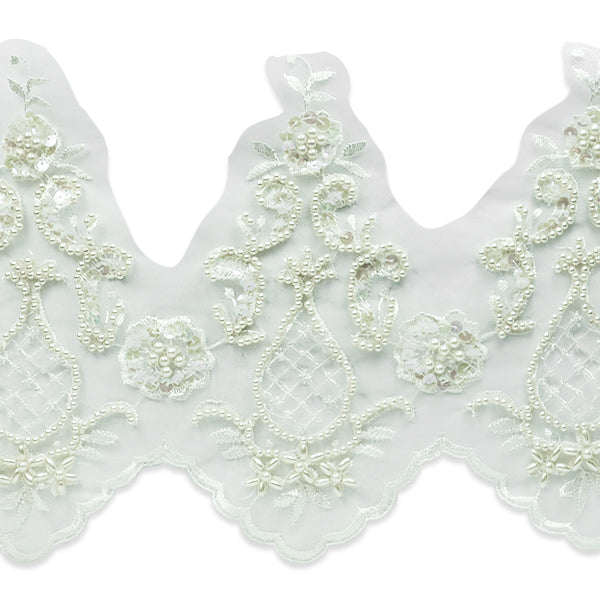 7 3/4" Vintage Teardrop Lace Trim (Sold by the Yard)