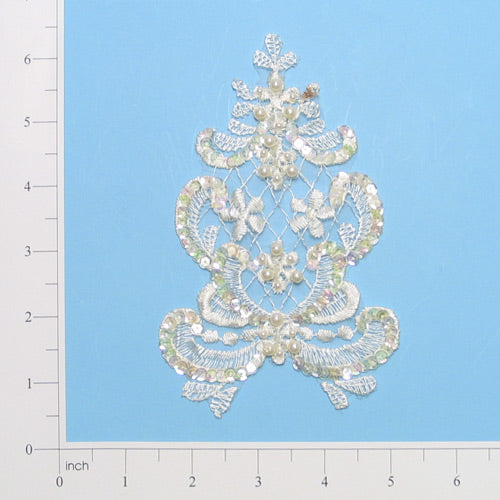 Vintage Floret Teardrop Lace Applique/Patch