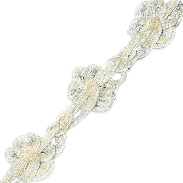 Vintage Soutache Daisy Bridal Trim  (Sold by the Yard)