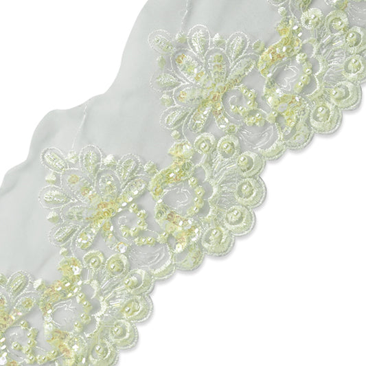 Vintage Floral Cluster Lace Trim  (Sold by the Yard)