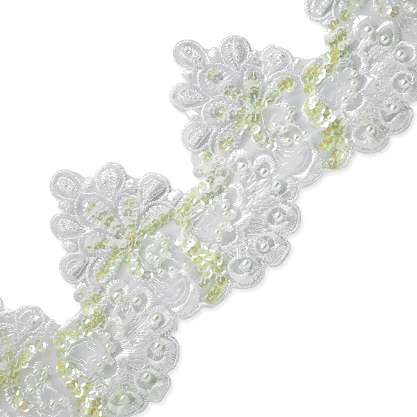 Floral Cluster Lace Trim (Sold by the Yard)