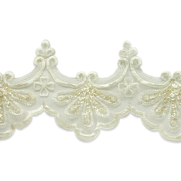 Vintage Fanfare Bridal Lace Trim  (Sold by the Yard)