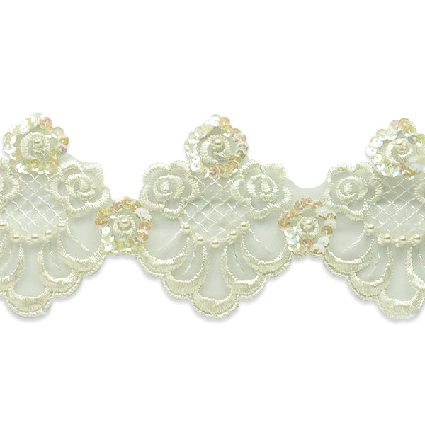 Vintage Rose Lattice Lace Trim  (Sold by the Yard)