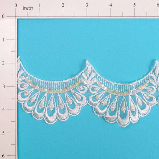 3" Vintage Beaded Lace Trim (Sold by the Yard)