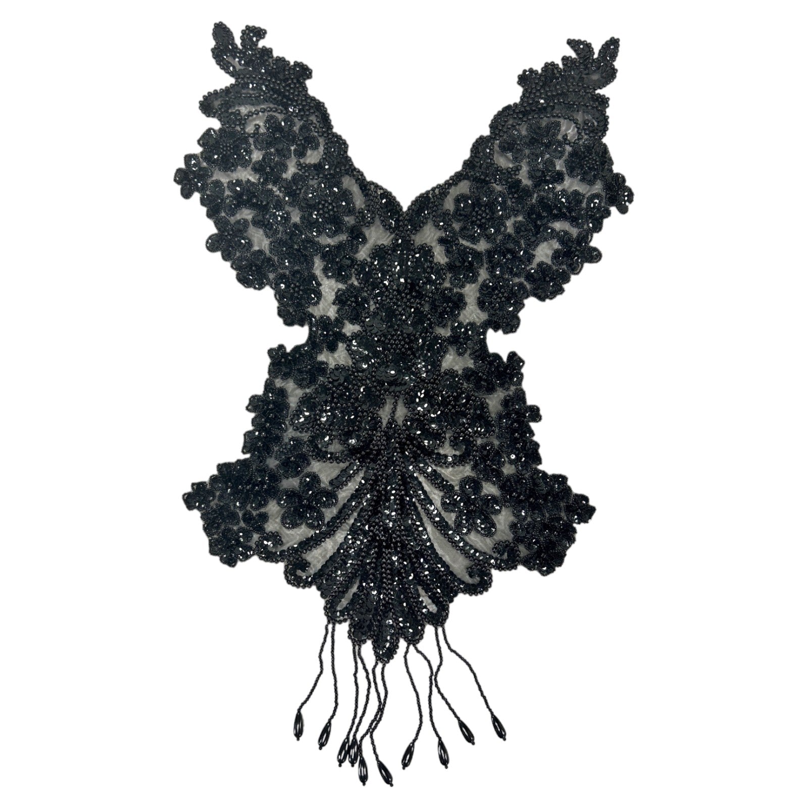 Vintage Queen Overlay Lace Bustier Applique