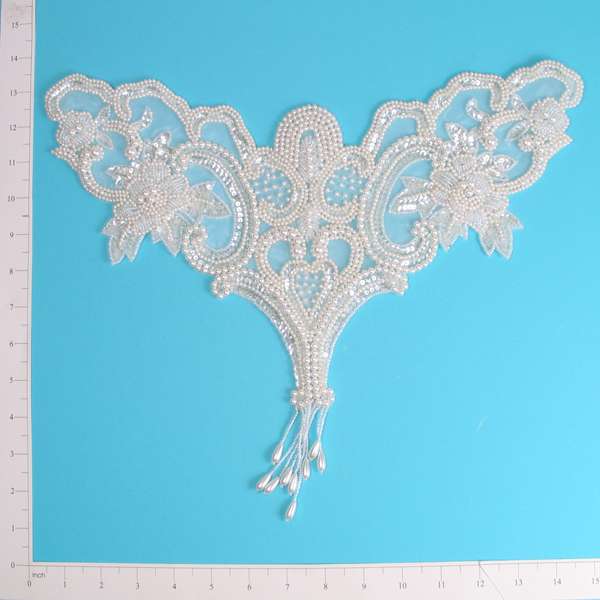 Hera Pearl Applique/Patch  - White