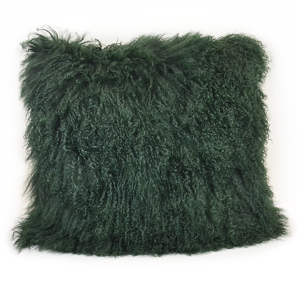 Mongolian Sheep Fur Throw Pillow 20X20"