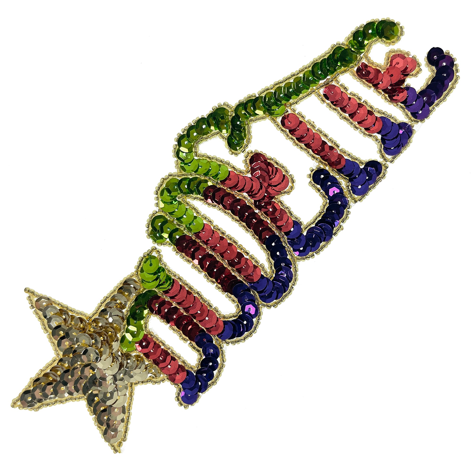 Dudette Sequin Applique/Patch  - Multi Colors