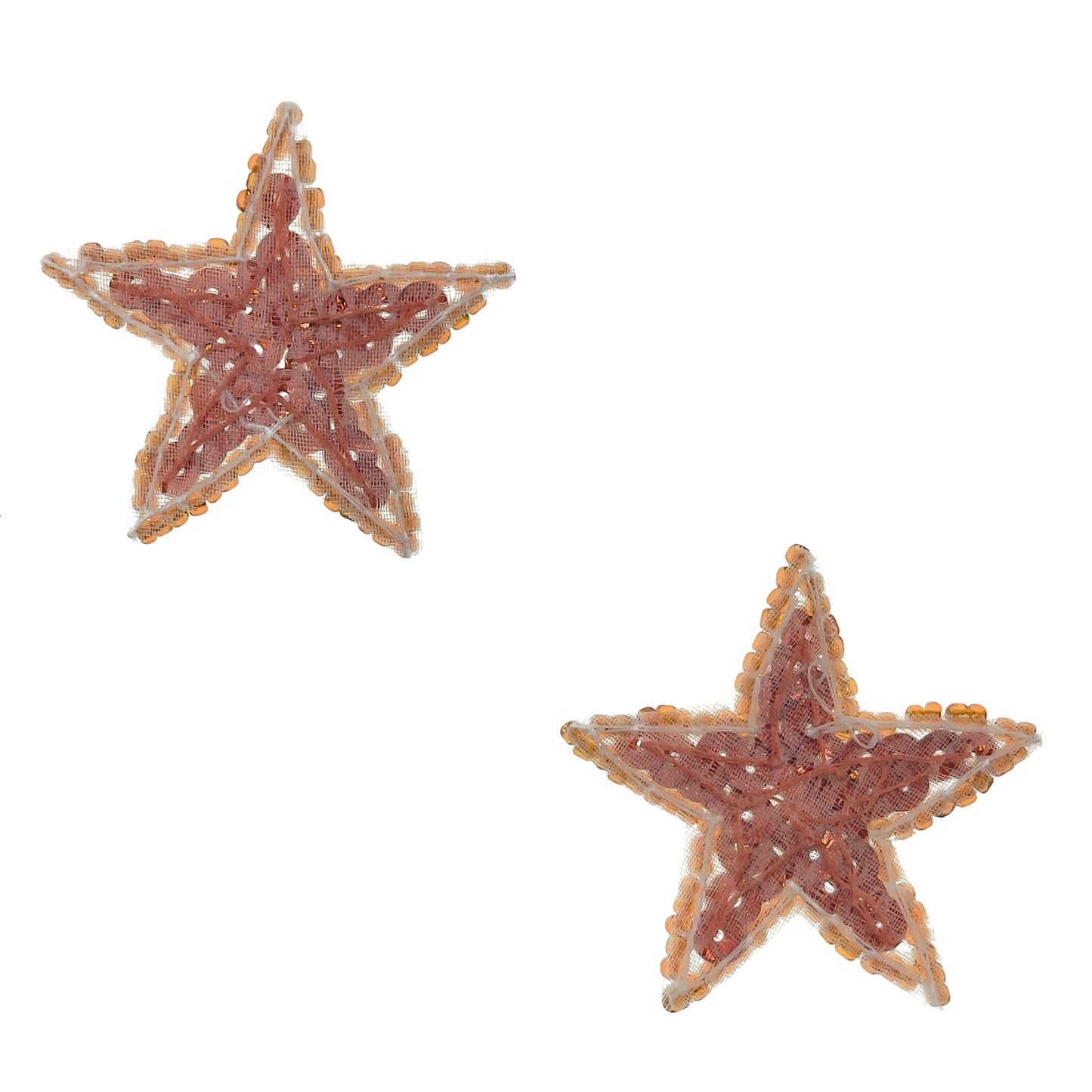 Prism Star Sequin Applique (Pack of 2)  - Orange