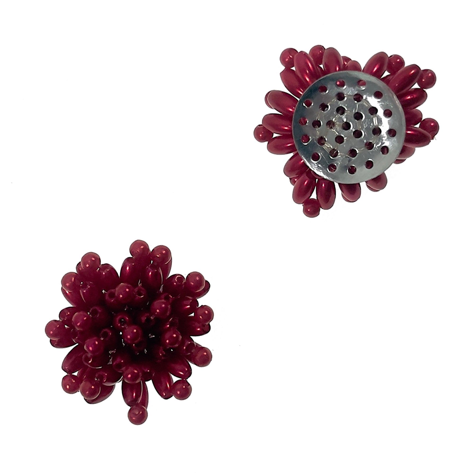 Mini Beaded Flower Applique/Patch Pack of 2