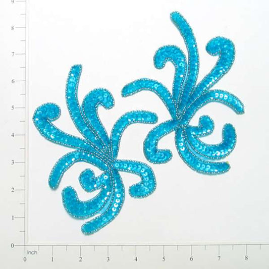 Octopus Sequin Applique Pack of 2  - Turquoise