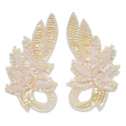 Swan Sequin Applique/Patch Pack of 2  - Light Pink